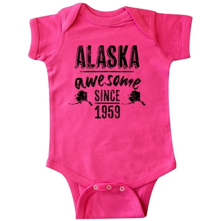 

Inktastic Alaska Awesome Since 1959 Gift Baby Boy or Baby Girl Bodysuit