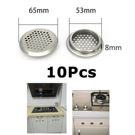 

10Pcs Air Vents Circular Vent Stainless Steel Round Vent Mesh Hole Louver For