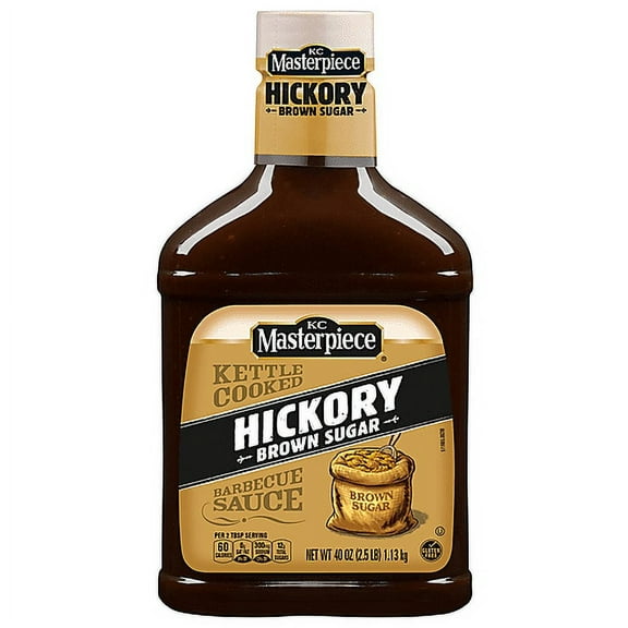 ( 2 Pack ) KC Masterpiece Barbecue Sauce, Hickory Brown Sugar, Kettle Cooked 40 Oz
