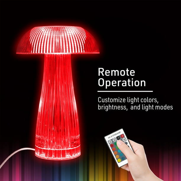 Xtreme Lit Neon Multi-Color Mushroom LED Touch Lamp for Bedroom