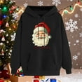 thumbnail image 5 of Women’s Retro Santa Claus Print Hooded Sweatshirt Long Sleeve Baggy Christmas Pullover with Pockets Festive Merry Christmas Hoodie for Holiday Outfits 2025 Trendy Casual Top, 5 of 5
