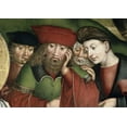 thumbnail image 2 of Unknown 14x11 White Modern Wood Framed Museum Art Print Titled - Adoration of The Magi - Detail, 2 of 4