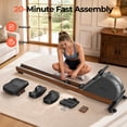 thumbnail image 3 of FED Fitness Self-Powered Rowing Machine, Foldable Magnetic Rower for Home Workout, 32‑Level Quiet Resistance, 400lb Weight Capacity, App Compatible, 3 of 11