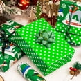 thumbnail image 6 of Dog Christmas Wrapping Paper Roll, Green Wrapping Paper, Reversible Elegant Skiing Puppy and Polka Dot Design Kid Christmas Gift Wrap Paper for Winter Holiday, Dog Lover (17 Inch X 33 Feet), 6 of 13