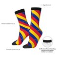 thumbnail image 6 of Womens Flag Of Venezuela Dress Crew Socks Colorful Novelty Socks, 6 of 7