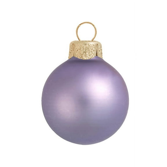 Whitehurst Petite Matte Finish Glass Christmas Ball Ornaments - 1.25" (30mm) - Lavender - 40ct