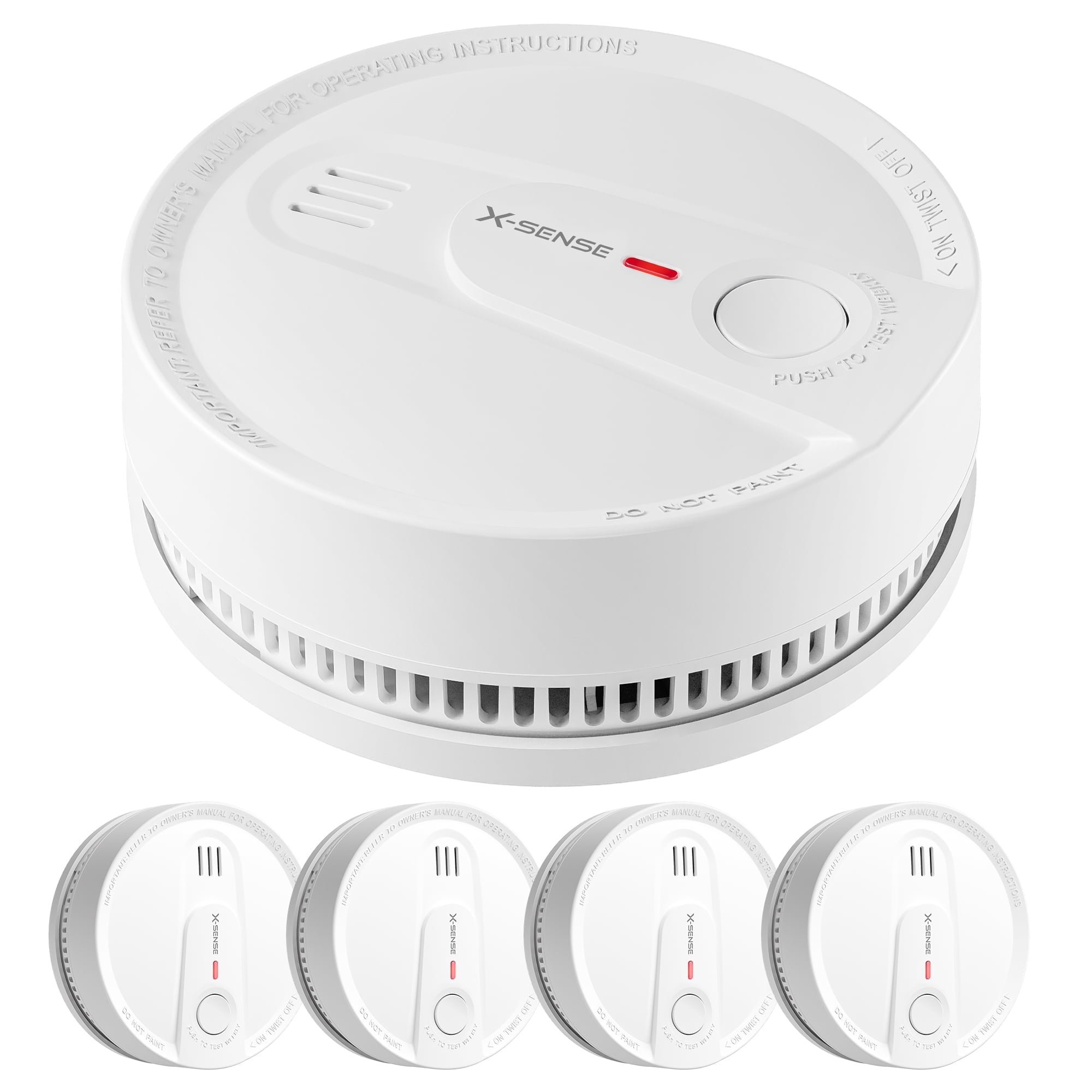 X-Sense Smoke Alarm, 10-Year Lithium Battery Life Fire Alarm with LED ...