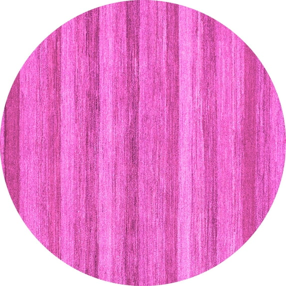 Ahgly Company Indoor Round Abstract Pink Modern Area Rugs, 8' Round