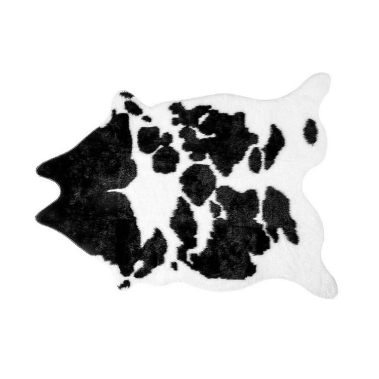 Black and White Cow Print vinyl rug
