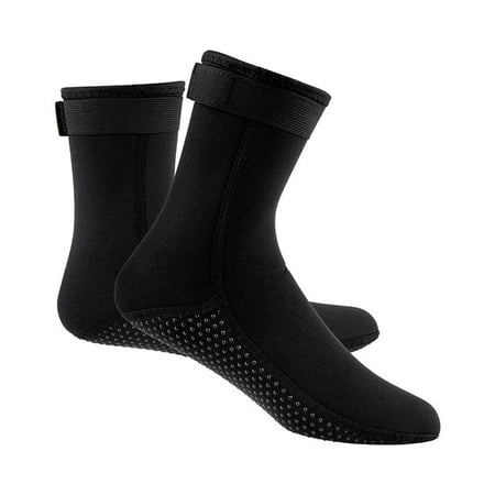 

BSMEAN 1 Pair of 3Mm Swimming Warm Diving Socks Non-Slip Deep Diving Waterproof Diving Socks Beach Socks Black Xxl