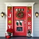 thumbnail image 5 of Cortina de puerta de pareado navideño - Cubierta de puerta de poliéster en pack de 2 con agujeros colgantes, decoración navideña roja y verde de 30x180 cm para festividades y fiestas de primavera, 5 of 6
