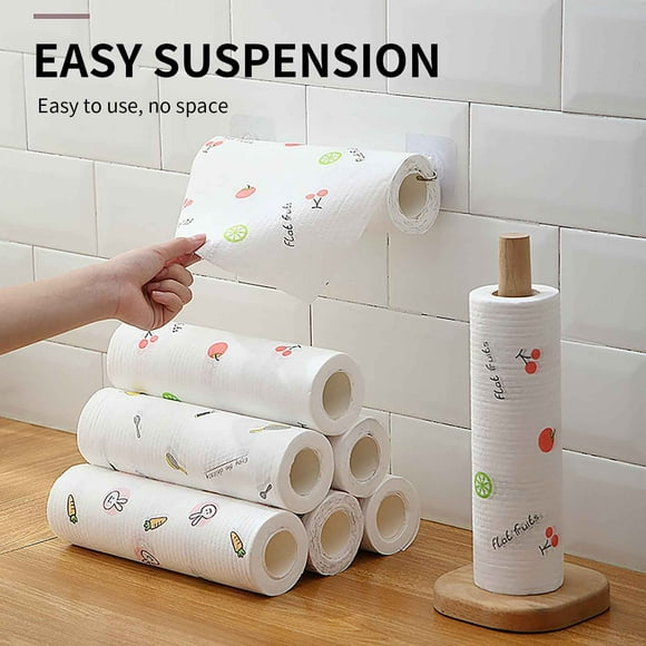 Lazy Rag Print Kitchen Non-woven Wet And Dry Daily Necessities Scouring Pad Rag Disposable Non-woven Fabric