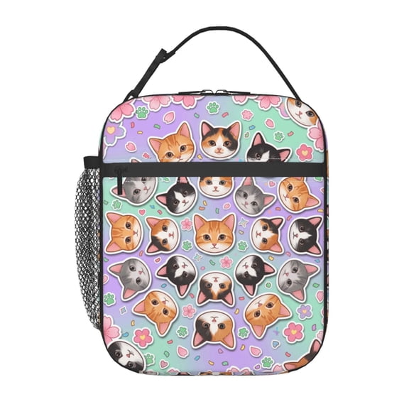 Cat Lunch Bag Insulated Lunch Box Reusable Lunch Tote Bag For Women Men Work Picnic