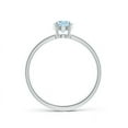 thumbnail image 2 of ANGARA Natural Claw-Set Oval Aquamarine Solitaire Engagement Ring in 14K White Gold for Women (Size-7x5mm) | March Birthstone, Birthday, Anniversary, Jewelry Gift for Women | Natural Aquamarine Ring, 2 of 11