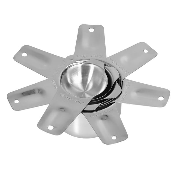 Taza de Medición, Herramiente de Hornear Duradera 7pcs/Set fácil de USAR Acero inoxidable Con Cuchara Lavable para Hogar para Cocina para Restaurante