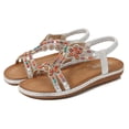 thumbnail image 3 of adviicd Wedge Sandals for Women Sparkly Sandals for Women Sandals For Women Comfort With Elastic Ankle Strap Casual Womens Slip on Sandals Size 10, 3 of 5