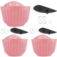 thumbnail image 1 of CreativeArrowy 3pcs Flower Pot Garden Hanging Planter Flowerpots Wall-mounted Resin Sun-proof Plastic Easy-to-hang Durable Fence Planters 1pcs L and 2 S, 1 of 21