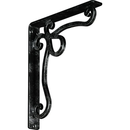 

1 1/2 W X 10 D X 12 H Orleans Wrought Iron (Single Center Brace) Antiqued Silver
