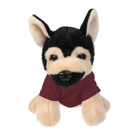 Plushland 8 Inch Floppy German Shepherd with Tee Plush Stuffed Animal Personalized Gift - Custom Text on Shirt - Great Present for Mothers Day, Valentine Day, Graduation Day, Birthday