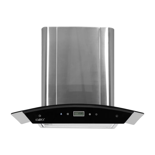 Campana DE Pared ODIPO ACERO INOXIDABLE 60 CM CRISTAL CURVO CONTROLES digitales