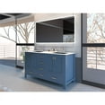 thumbnail image 5 of Castello USA 60"Yamyam Blue Vanity Set with White Marble Ceramic Top Black Sink, 5 of 7