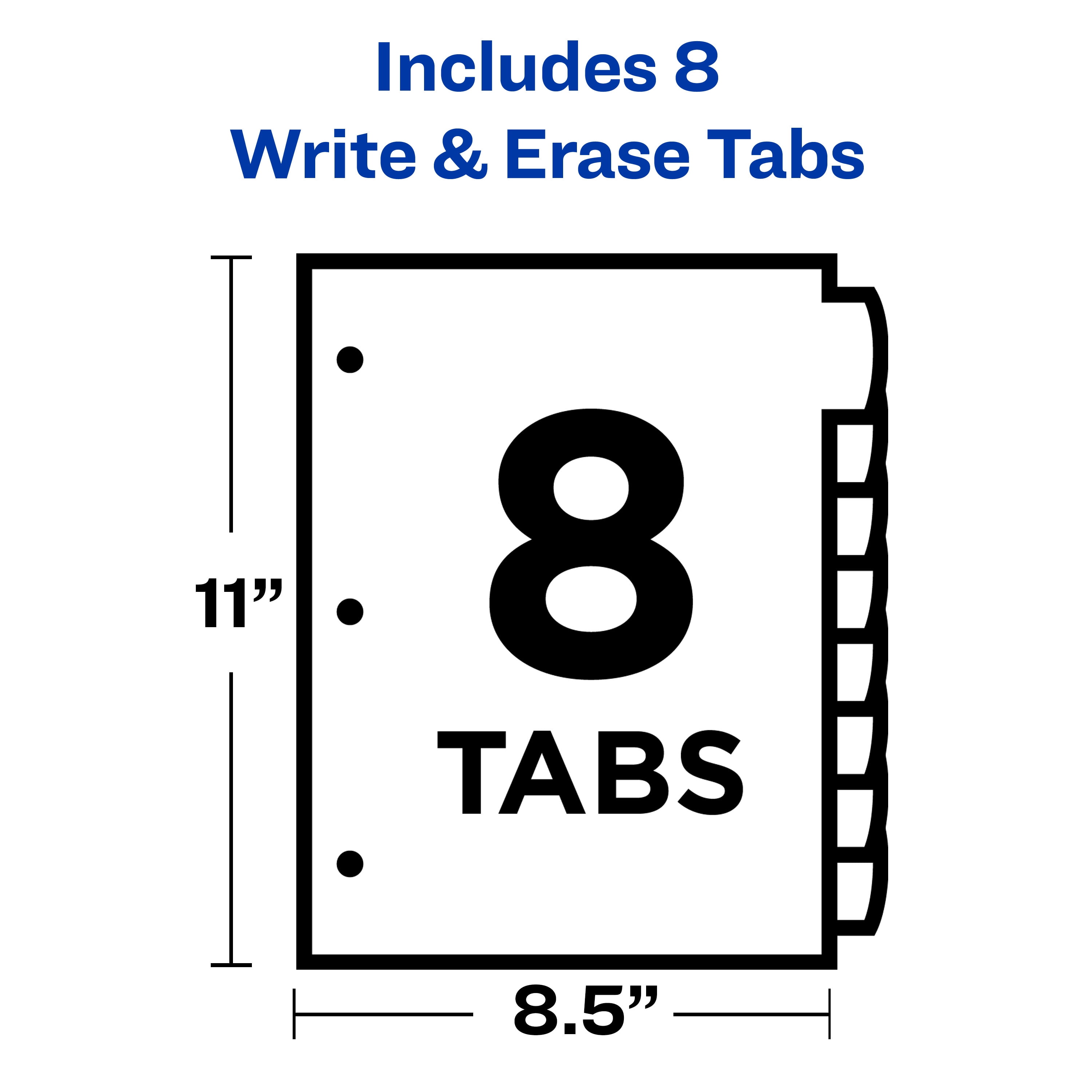 Avery 2" Ring Binder, 8 Tab Dividers, Sheet Protectors, Set (01685)