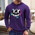 thumbnail image 1 of WILLBEST Sudaderas para Hombre, Moda Masculina, Informal, con Estampado Parcial, con Capucha, Manga Larga, con Cordón, Suéter con Capucha XXGrande, 1 of 3