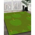 thumbnail image 3 of Ahgly Tapis d'Intérieur Lavable en Machine Rond Vert Algue, 4 Pieds Rond, 3 of 7