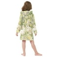 thumbnail image 7 of FORMRS Niños Bathrobe Unisex Hooded Robe Soft Plush Pajamas Sleepwear, Size 2-3T, Yellow Floral Rabbit, 7 of 7