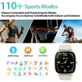 thumbnail image 3 of Smart Watch for Women Men, 1.85-inch Smartwatch with 110+ Sports Modes, Bluetooth Answer/Make Calls, IP68 Waterproof, White, 3 of 7