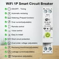 thumbnail image 2 of Anself WiFi Circuit Breaker with ON OFF Timing and Energy Metering, Compatible with and Assistant for Voice Control, 2 of 7