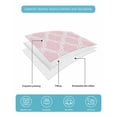 thumbnail image 5 of Quilts Twin Size Bedding Set, Pink Morocco Lightweight Quilted Comforter, Geometric Moroccan National Abstract Art Soft Reversible Bedspread Coverlet with Pillow Covers for All Season, 68" x 86", 5 of 7