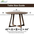thumbnail image 3 of GFDYREE Round Vinyl Fitted Tablecloth with Flannel Backing Elastic Edge Plastic Table Cover - Weather Gray Wood - Waterproof Table Cloth Stain-Resistant Wipeable for 40"-44" Round Table, 3 of 7