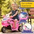 thumbnail image 3 of Lil’ Rider Electric Motorcycle for Kids - 3-Wheel Battery-Powered Toy Motorcycle for Kids Ages 3 to 6, (Pink), 3 of 7