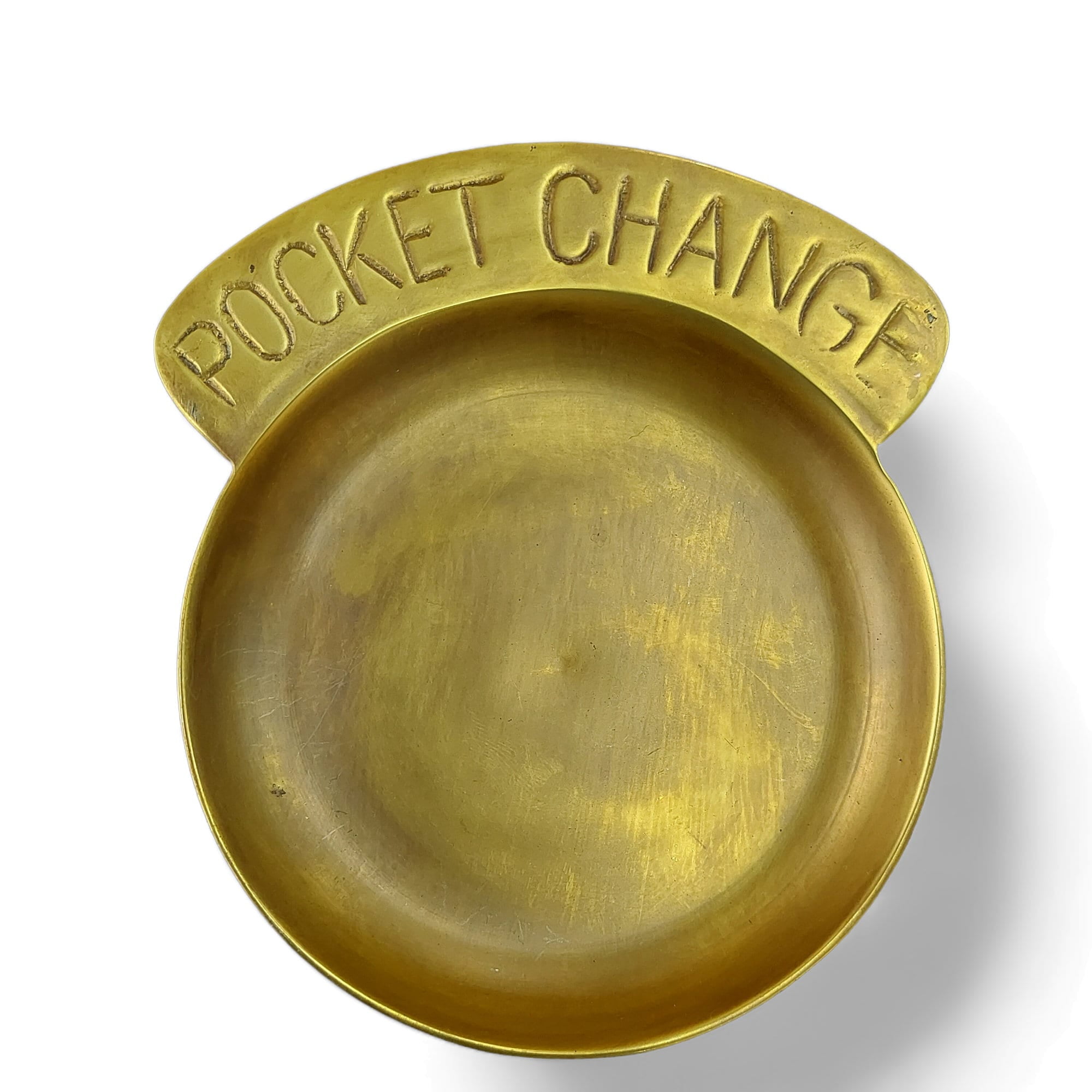 Brass Pocket Change Collectable Dish / Brass Retro Style Coin Holder / Jewelry Tray