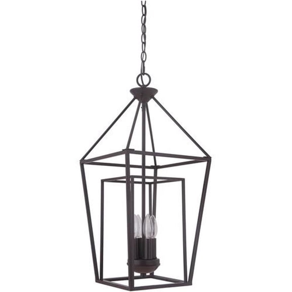 Four Light Small Foyer 12 inches Wide By 26 inches High-Oiled Bronze Finish Bailey Street Home 139-Bel-2511249