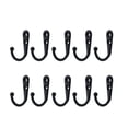 thumbnail image 2 of 10 Pack Heavy Duty Wall Mounted Black Coat Hooks with 20 Screws, Backpack Robe Hat Hooks, Durable Sturdy Metal Hook for Entryway Closet Home Hat, Key, Bag Storage, Space-Saving​​(Black,1.7x1.2"), 2 of 8