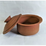 Clay cooking pot with Lid   8 inch  gas capable
