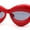 Red - Black, variant on Womens Bold Balloon Bloated Thick Rim Oversize Cat Eye Sunglasses Red Black