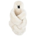 thumbnail image 4 of Brinley Co. Womens Crisscross Faux Fur Slipper, 4 of 6
