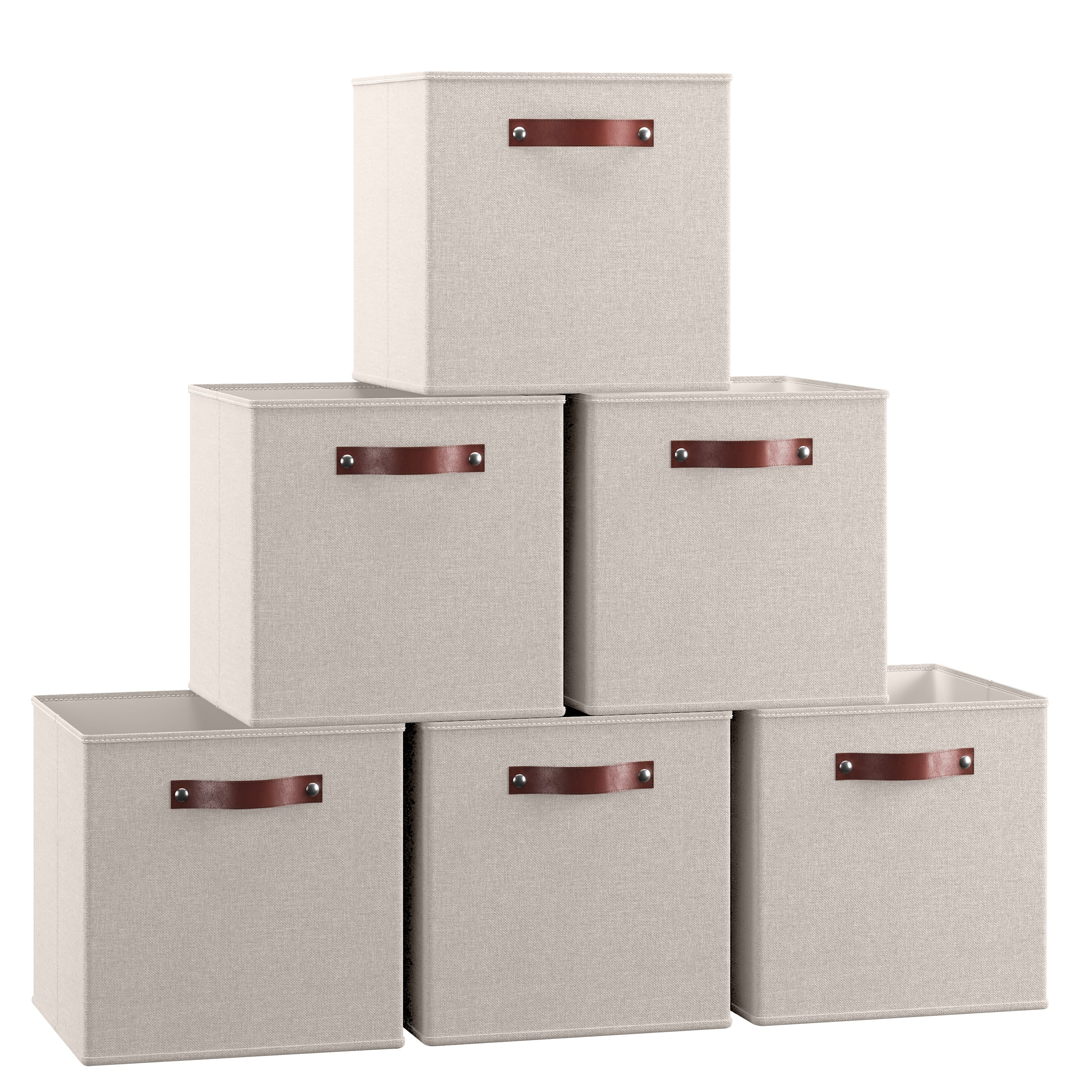 Ornavo Home Foldable Collapsible Storage Box Bins Linen Fabric Shelf ...