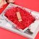 thumbnail image 2 of Papel triturado de hierba Lafite Papel plisado de seda Embalaje de seda Relleno de caja de regalo Venta al por mayor por Jin Strip Rosa Rojo Azul claro, 2 of 5