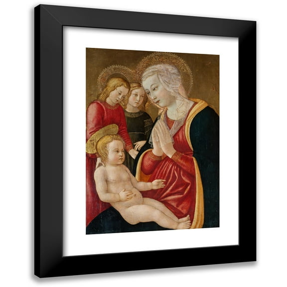 Master of the Nativity of Castello 11x14 Black Modern Framed Museum Art Print Titled - Madonna and Child