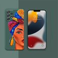 thumbnail image 1 of Funda líquida para Samsung Galaxy A52s A72 A53 A32 A22 A13 A02s A21s A12 A31 A71 A03s A10s Linda chica Africana afrocentrica qiuyongming unisex, 1 of 2