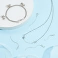 thumbnail image 2 of 7 extensores de cadena de plata de ley para collares, pulseras, tobilleras, con cierres para joyería (3,18 cm, 4,97 cm y 5 cm), 2 of 6
