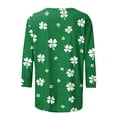 thumbnail image 5 of Fznquz Green Blouses for Women Casual Fall Casual Winter Shirts St Patric 3/4 Sleeve Crew Neck Clothes Women,S, 5 of 5