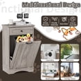 thumbnail image 5 of HARIPUL 13 Gallon Tilt Out Trash Cabinet for Kitchen, Single Kitchen Trash Can Cabinet with Drawers, Light Brown, 5 of 9