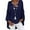 Navy, variant on Clothing Women's T-Shirts,Plus Size Women Casual Long Sleeve Solid Loose V-neck Shirt Blouse Top