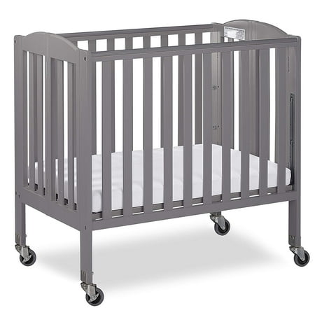 Dream On Me 3 In 1 Folding Portable Crib Steel Grey Large