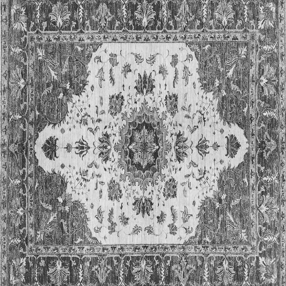 Ahgly Company Indoor Square Oriental Gray Modern Area Rugs, 6' Square